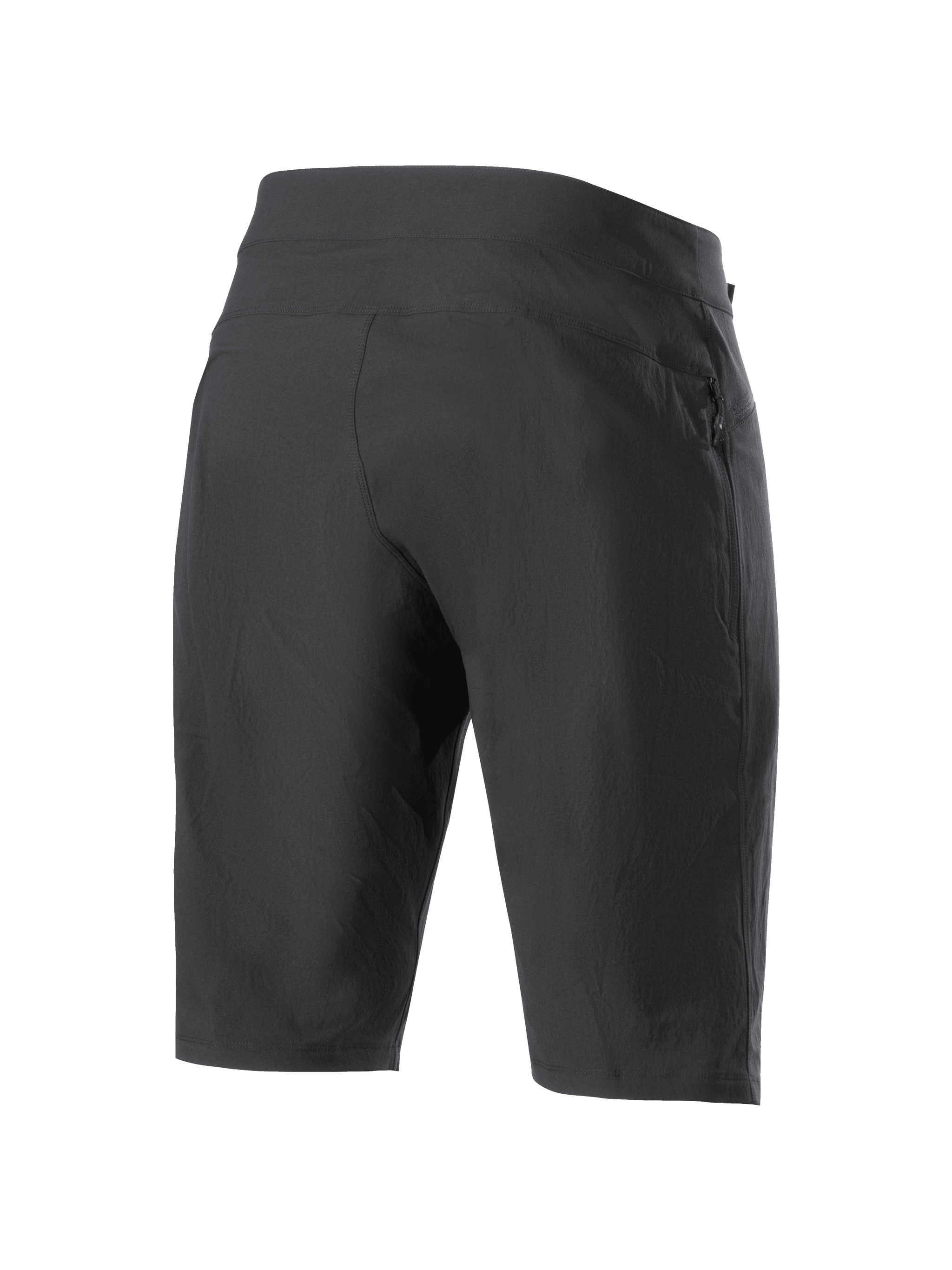 Alpinestars Women Stella A-Dura Liner Shorts, Black, rear view, durable mountain bike shorts featuring a zippered side pocket and 2-way stretch fabric for mobility
