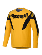 Alpinestars Limited Edition A-Supra Melt Gold Jersey, long sleeve MTB cycling jersey for men, Dark Yellow, lightweight and ventilated micro-perforated polyester with stretch panels