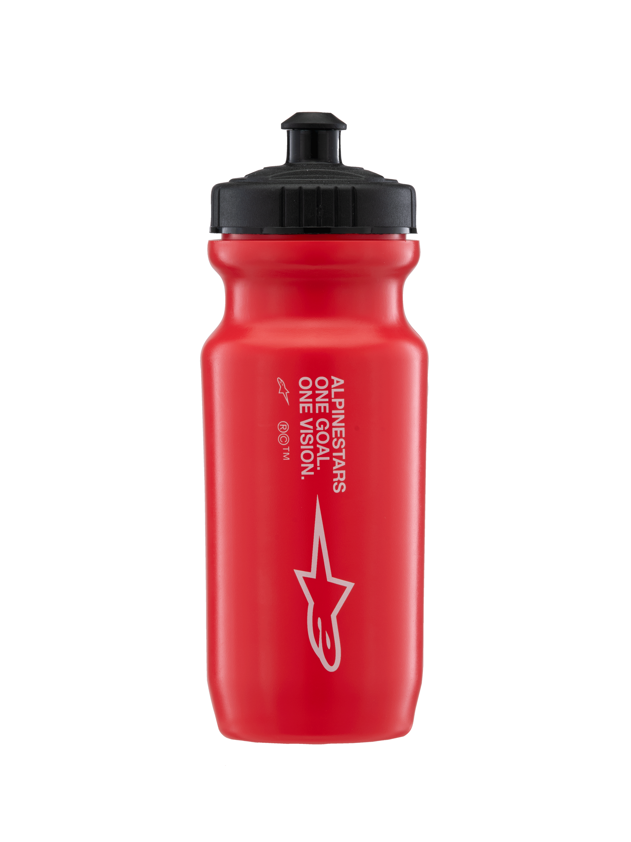 Alpinestars Ogov 20oz Water Bottle, Red and Black, BPA-free plastic with hands-free valve for MTB trail cycling.