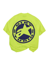Alpinestars x Dirt Studios Limited Edition Tech Series T-Shirt, Fluo Yellow cotton with oversized navy back logo.