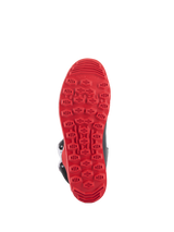 Alpinestars Tech-T Boots, Bright Red Black White, proprietary bright red textured rubber sole designed for trials riding grip and footpeg sensitivity