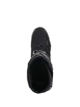 Alpinestars Tech 10 Boots, Motocross Boots, Black, top-down view showing interior padding and streamlined outer shell, high-performance design for off-road racing