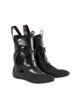 Alpinestars Tech 10 Enduro Boots Inner Booties, Black, featuring textile and mesh construction, white Alpinestars logo and 'ENDURO' branding, pull loops with star logos, and a structured internal ankle brace design for motocross performance
