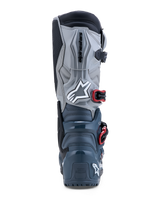 Alpinestars Tech 7 Enduro Drystar® Boots in Dark Gray and Red, waterproof off-road boots with TPU protection, rear view.