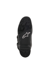 Alpinestars Tech 7 Enduro Drystar® Boots, Motocross and Enduro Boots, Sole view in Black, high-grip rubber compound featuring a white star logo and replaceable insert for durable off-road performance