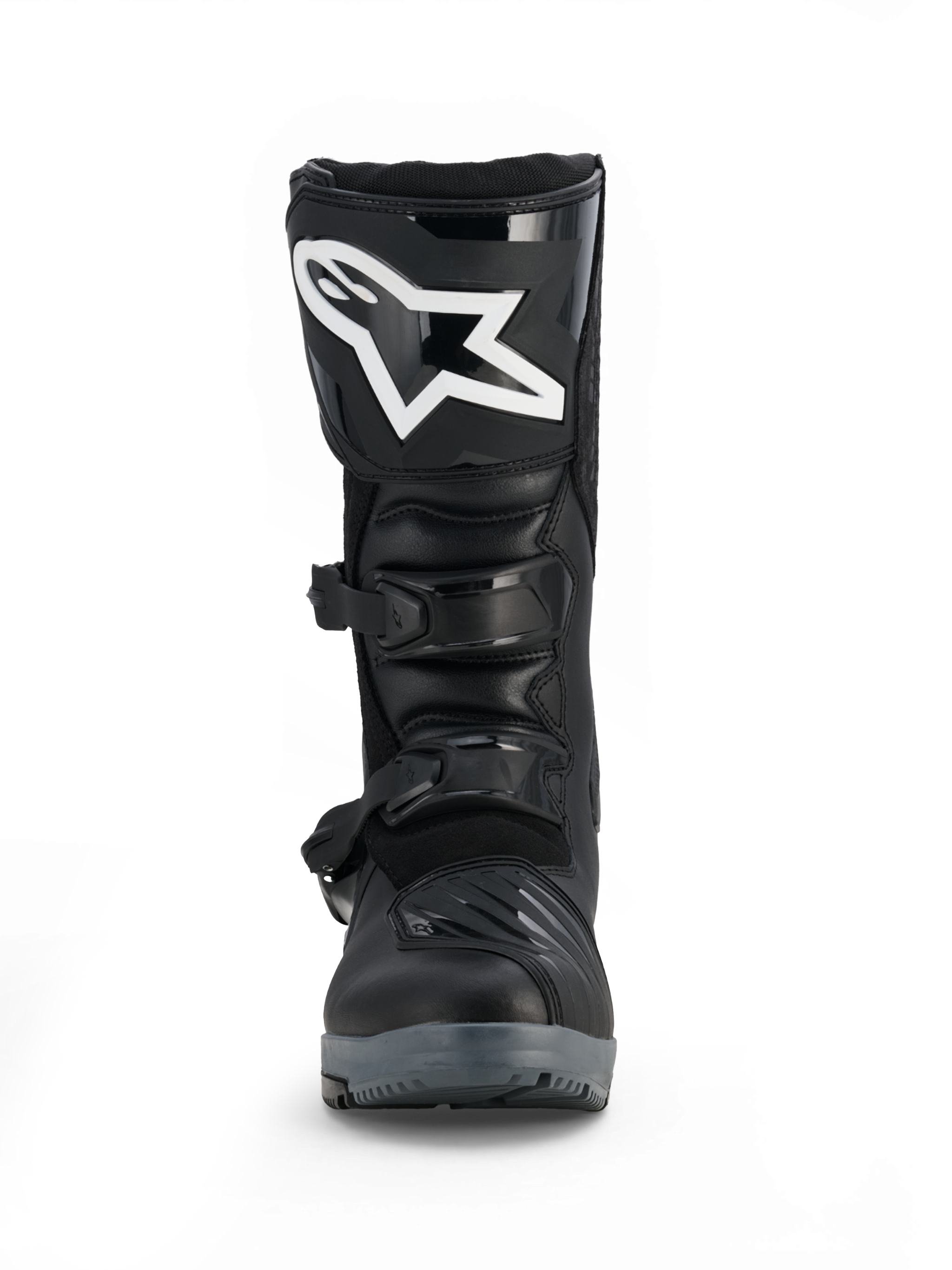 Alpinestars Corozal V2 Adventure Drystar® Boots, black motorcycle adventure boot with protective shin plate, adjustable buckles and rugged all-terrain sole