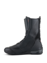 Alpinestars SP-X BOA® Boots, Motorcycle Riding Boots, Black, mid-height design with microfiber and Rideknit mesh panels, featuring a medial zipper and sleek sport profile.
