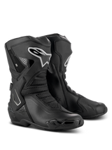Alpinestars Stella SMX-6 V3 Drystar Boots, Women’s Performance Riding Boots, Black and Silver, waterproof microfiber upper with TPU protection, race-derived design for track and street