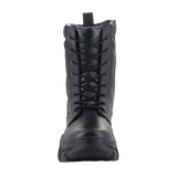 Alpinestars Ava Women's Boots, Urban Motorcycle Boots, Black, front view showing full-grain leather construction, lace-up closure, and chunky elevated sole, rugged utilitarian style for motorcycle riding