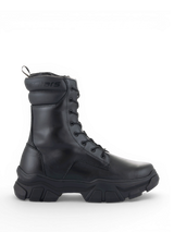 Alpinestars Ava Women's Boots, urban motorcycle riding boots in black leather with a chunky elevated sole.