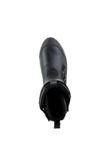 Alpinestars Women Stella RT-7 Touring Drystar® Boots, Black, top-down view showing the boot opening and interior lining, advanced microfiber and textile construction for adventure touring.