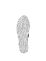 Alpinestars Stated Shoes, Bottom View, White Vulcanized Rubber Outsole, Herringbone Tread Pattern with Alpinestars Logo and TPF Branding, Urban Motorcycle Footwear