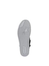 Alpinestars Stella Stated Podium Women's Riding Shoes in Black, featuring a light gray vulcanized rubber sole.