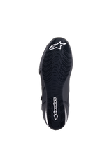 Alpinestars Faster-3 Drystar Riding Shoes, Men's waterproof motorcycle shoes, Black and White, high-grip textured rubber sole.