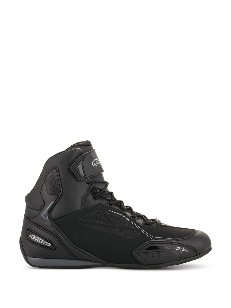 Alpinestars Women Stella Faster-3 Drystar Shoes, Black Motorcycle Riding Shoes, High-Top Design with Lace-Up and Velcro Strap, Waterproof Urban Riding Footwear, Padded Ankle Protection