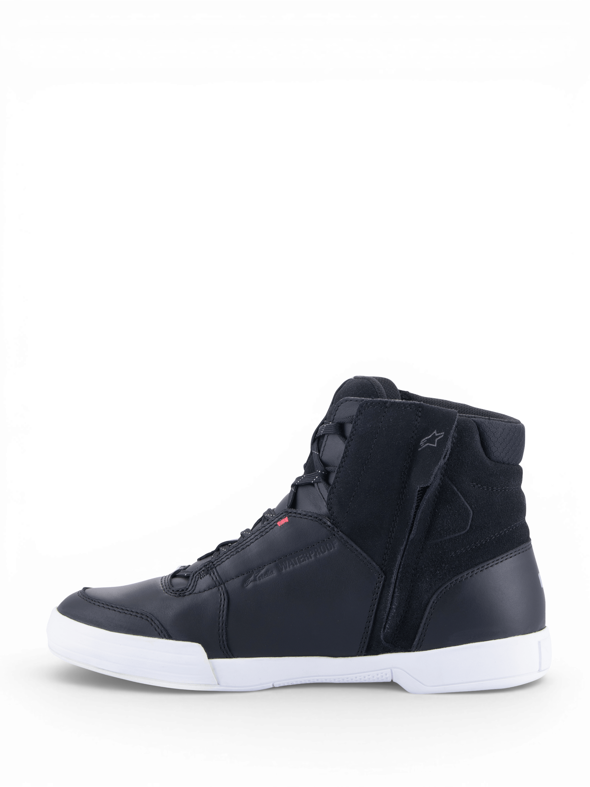 Alpinestars Chrome Women's Drystar® Shoes, waterproof urban motorcycle shoes in black and white leather, CE certified.