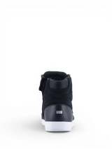 Alpinestars Stella Chrome Drystar Women's Motorcycle Riding Shoes in black and white with a waterproof urban design.