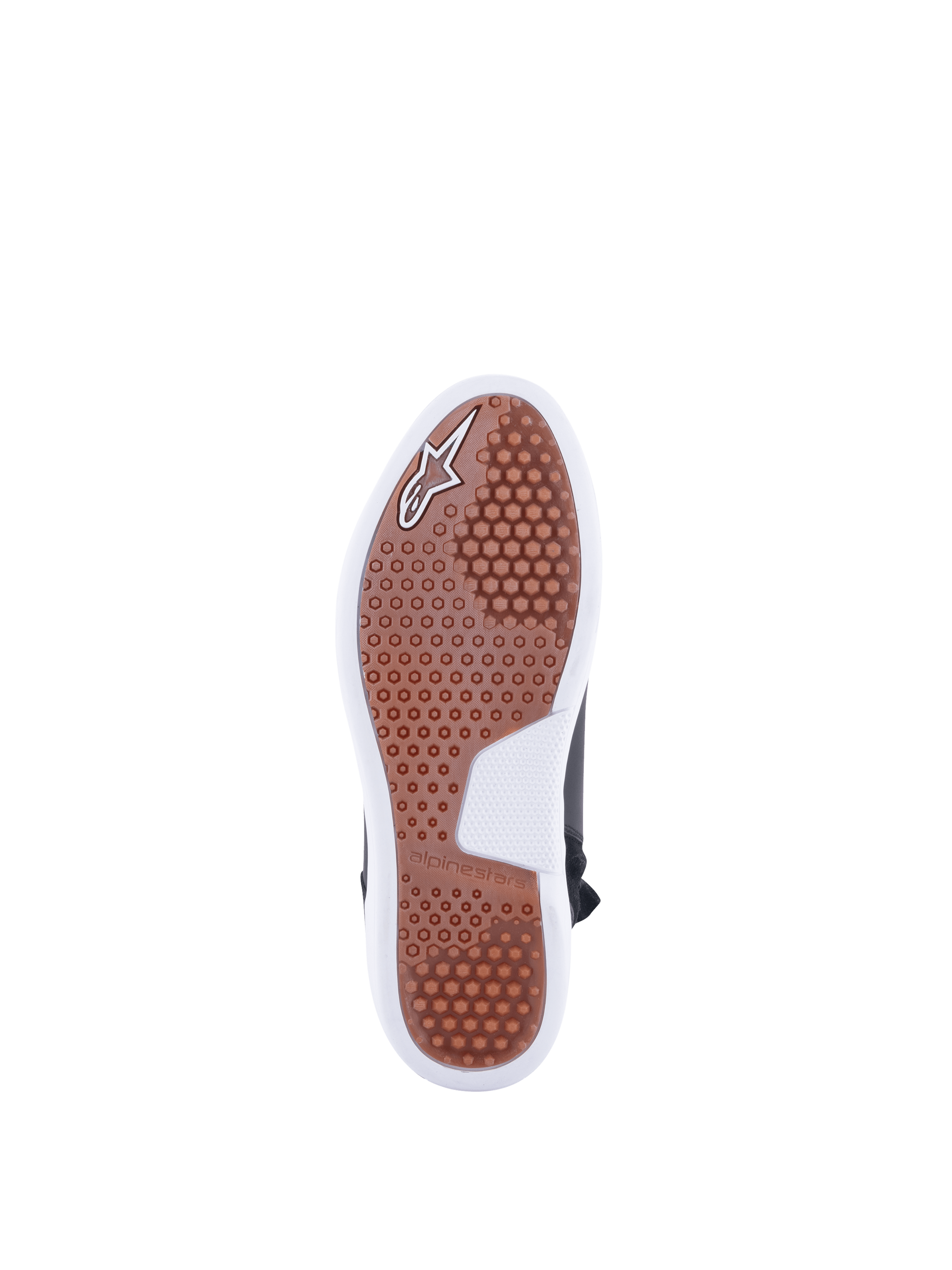 Alpinestars Chrome Women's Drystar Shoes, urban motorcycle footwear with brown rubber cup sole and hexagonal honeycomb grip.