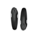 Alpinestars Toe Slider, motorcycle racing boot replacement sliders, Black and White, oval-shaped protection pads with embossed star logo, durable metal spare parts for racing boots