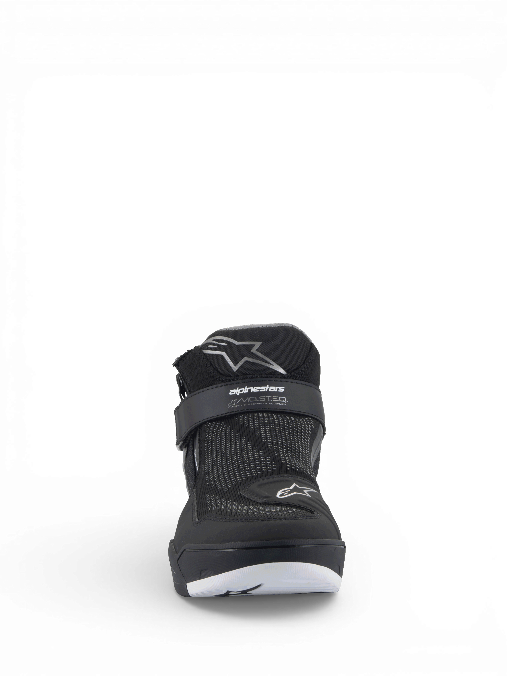 Alpinestars Speedflight Street Shoes, Men's Urban Motorcycle Shoes, Black Gun Metal, mesh with MO.ST.EQ. logo strap.