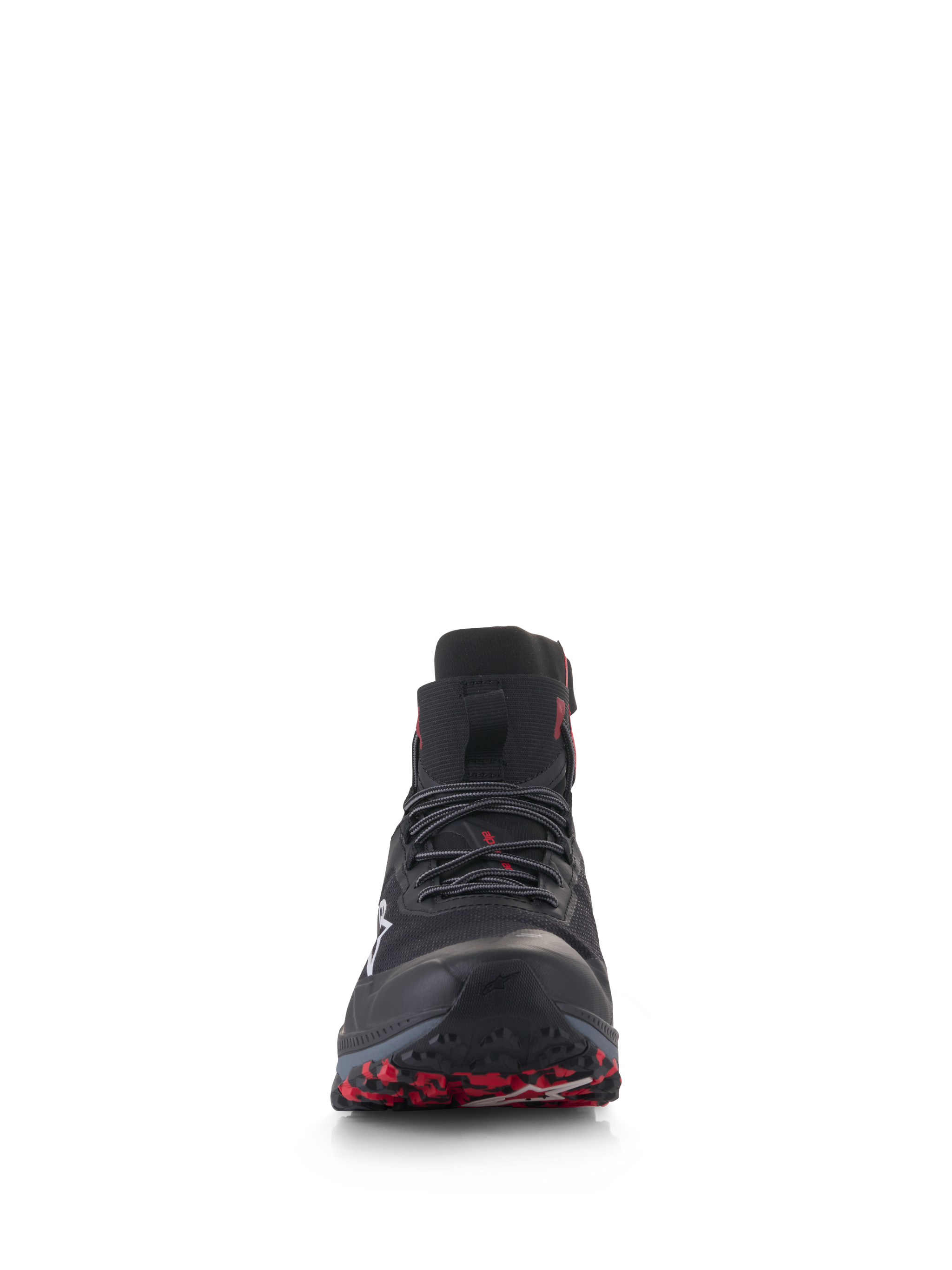Alpinestars Speedforce XR Shoes in Black and Red, urban motorcycle riding shoes with a running sneaker silhouette.