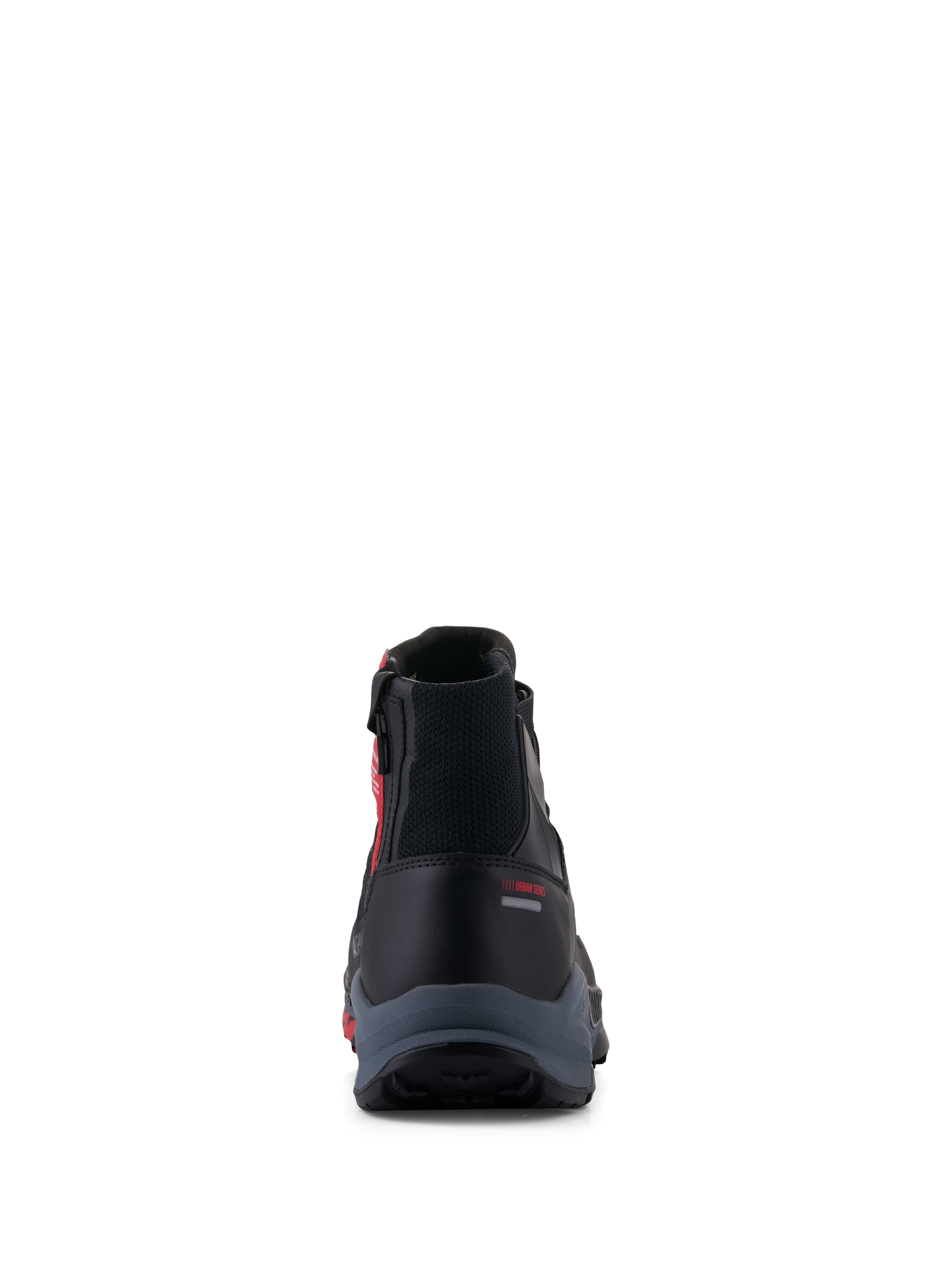 Alpinestars Speedforce XR Shoes, Black and Red motorcycle riding shoes with high-cut ankle support and urban contemporary style.