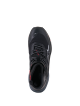 Alpinestars Speedforce XR Shoes, black and red urban motorcycle riding shoes for men, top-down view showing secure lace closure.