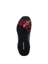 Alpinestars Speedforce XR Shoes, black and red oil-resistant rubber outsole with high-grip lugs for urban motorcycle riding.