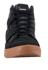 Alpinestars Grange Riding Shoes motorcycle, black with gum sole, front view