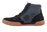 Alpinestars Grange Riding Shoes motorcycle, black and gray with gum sole, inner side view
