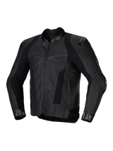 Alpinestars Missile V3 Leather Jacket, Men's Racing and Sport Motorcycle Jacket, Black, CE Certified premium bovine leather with Tech-Air Ready design