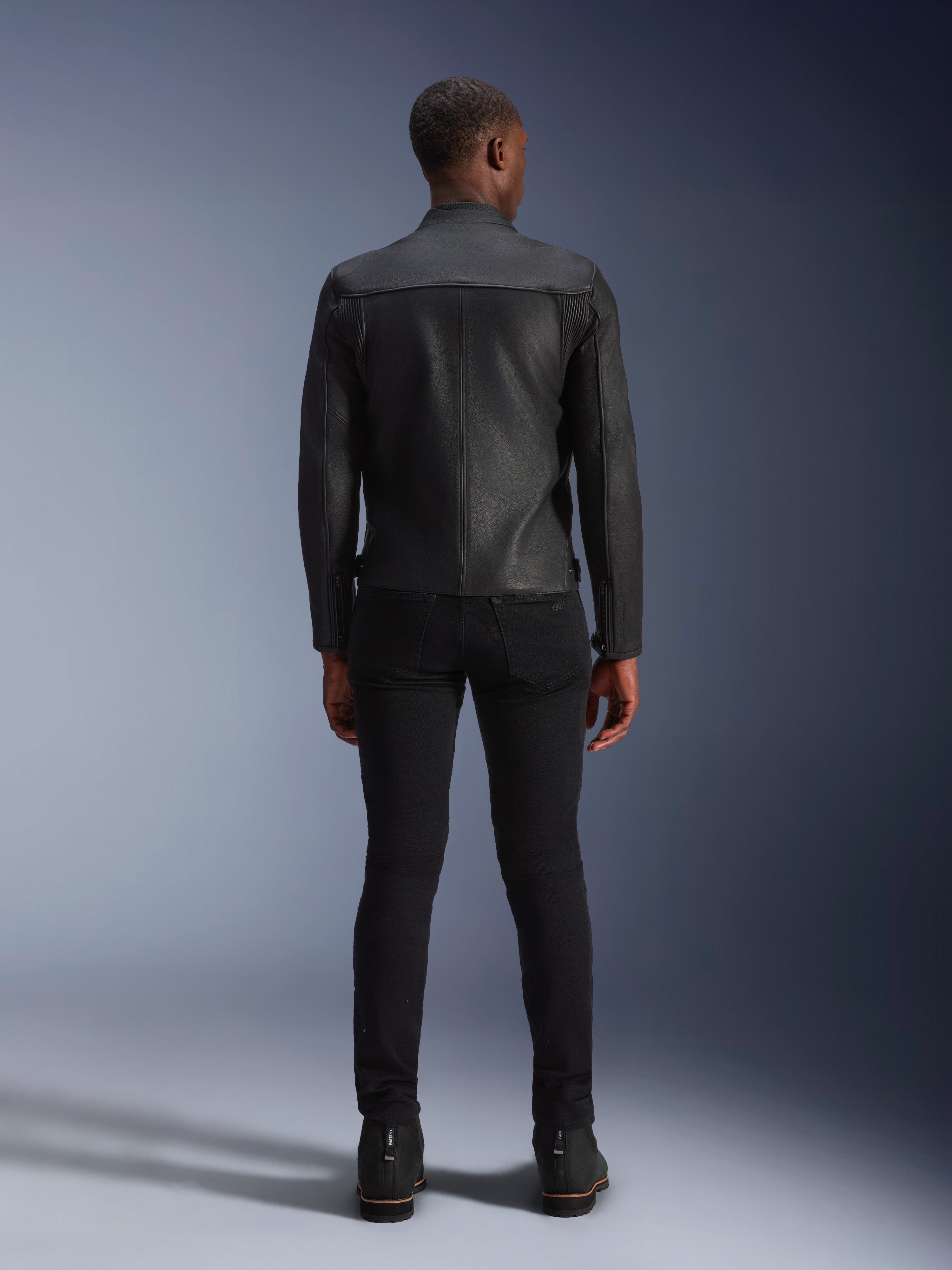 Blacktrack Leather Jacket - BLACK URBAN CONTEMPORARY Jackets