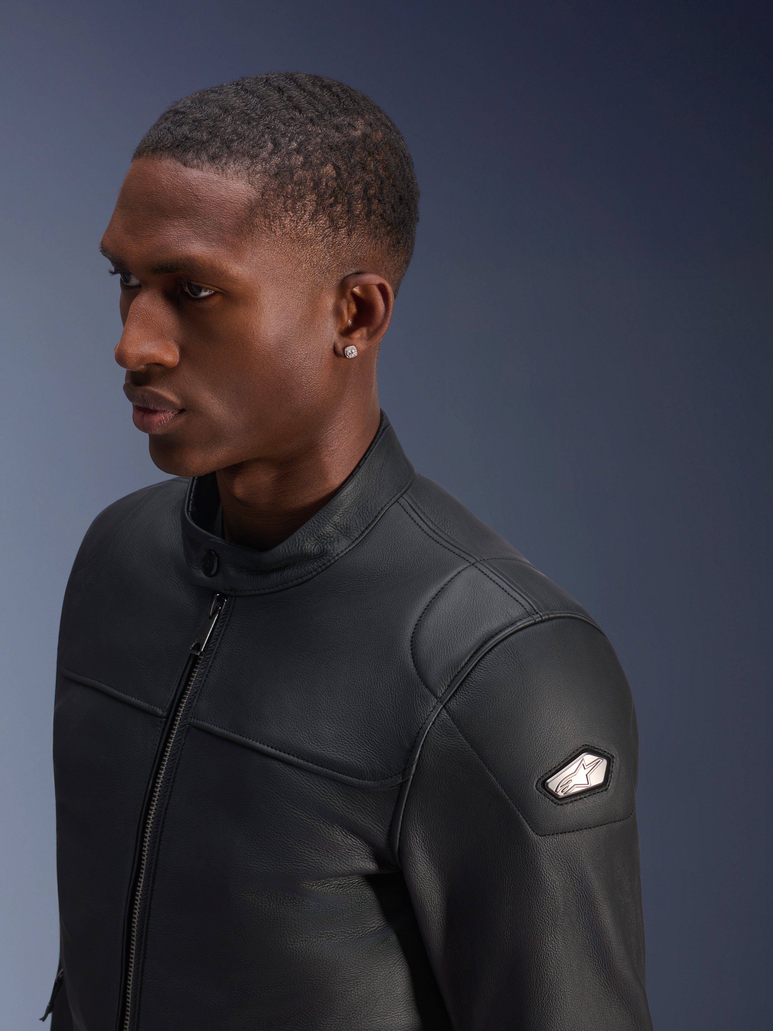 『TEN LEATHER JKT BLACK S』 Blacktrack Leather Jacket - BLACK CONTEMPORARY Jackets