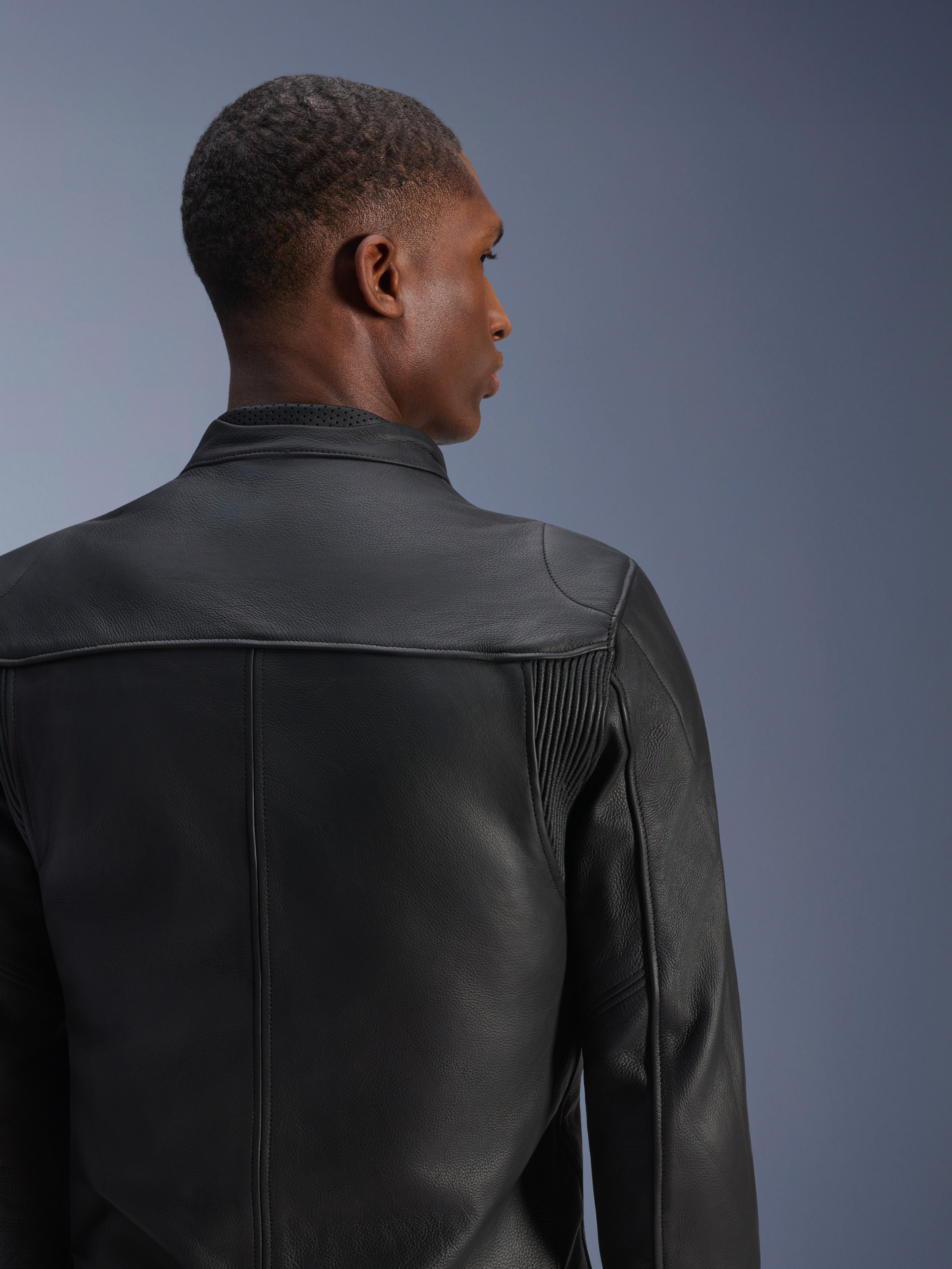 Blacktrack Leather Jacket - BLACK URBAN CONTEMPORARY Jackets