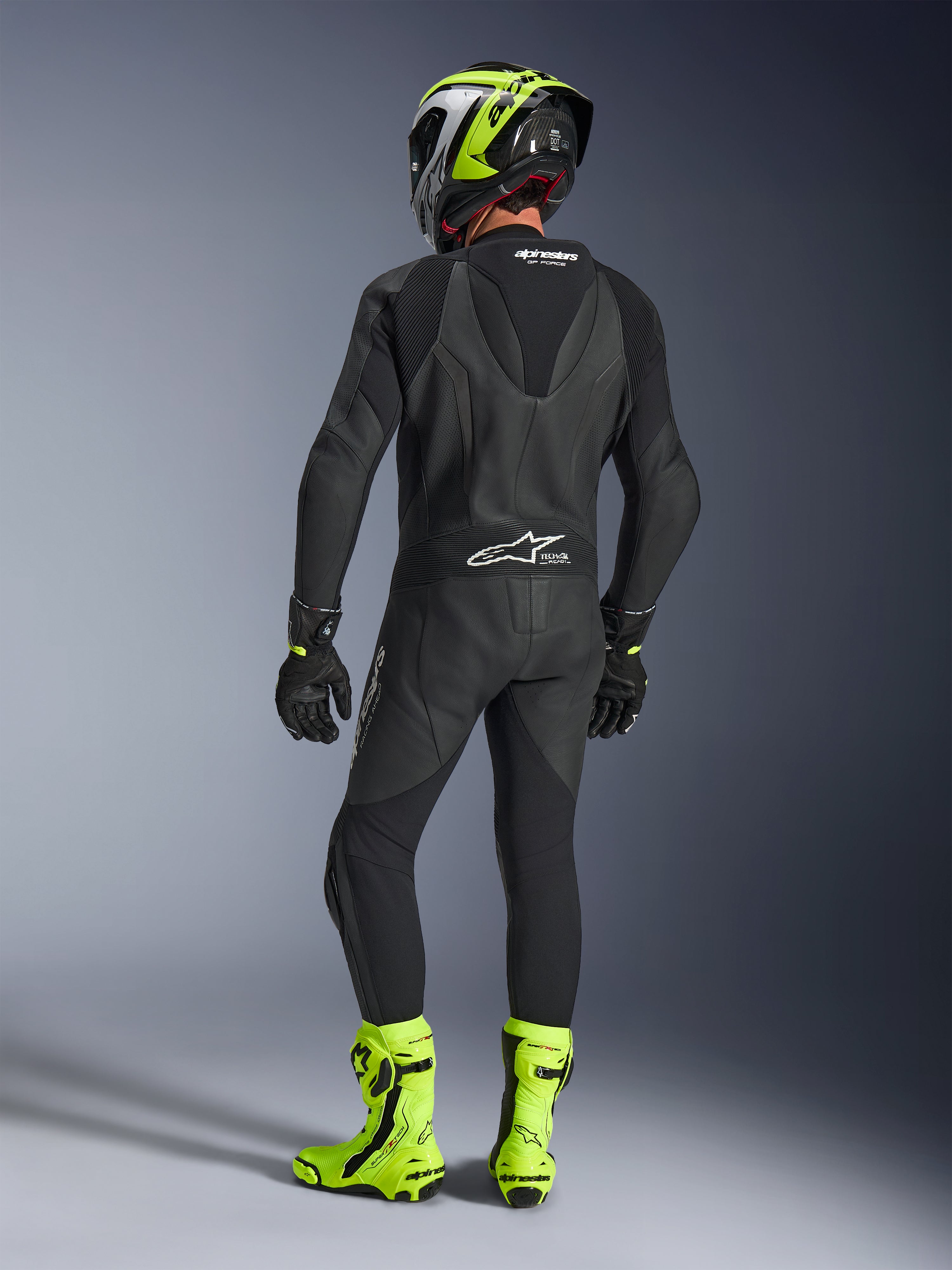 GP Force V2 Leather Suit - 1Piece - BLACK RACING/SPORT Suits GP Force V2 Leather Suit - 1Piece - BLACK RACING/SPORT Suits