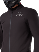 Alpinestars AMT-8 Stretch Drystar® XF Jacket Liner, black waterproof and windproof stretch layer, packable technical garment for adventure motorcycle riding