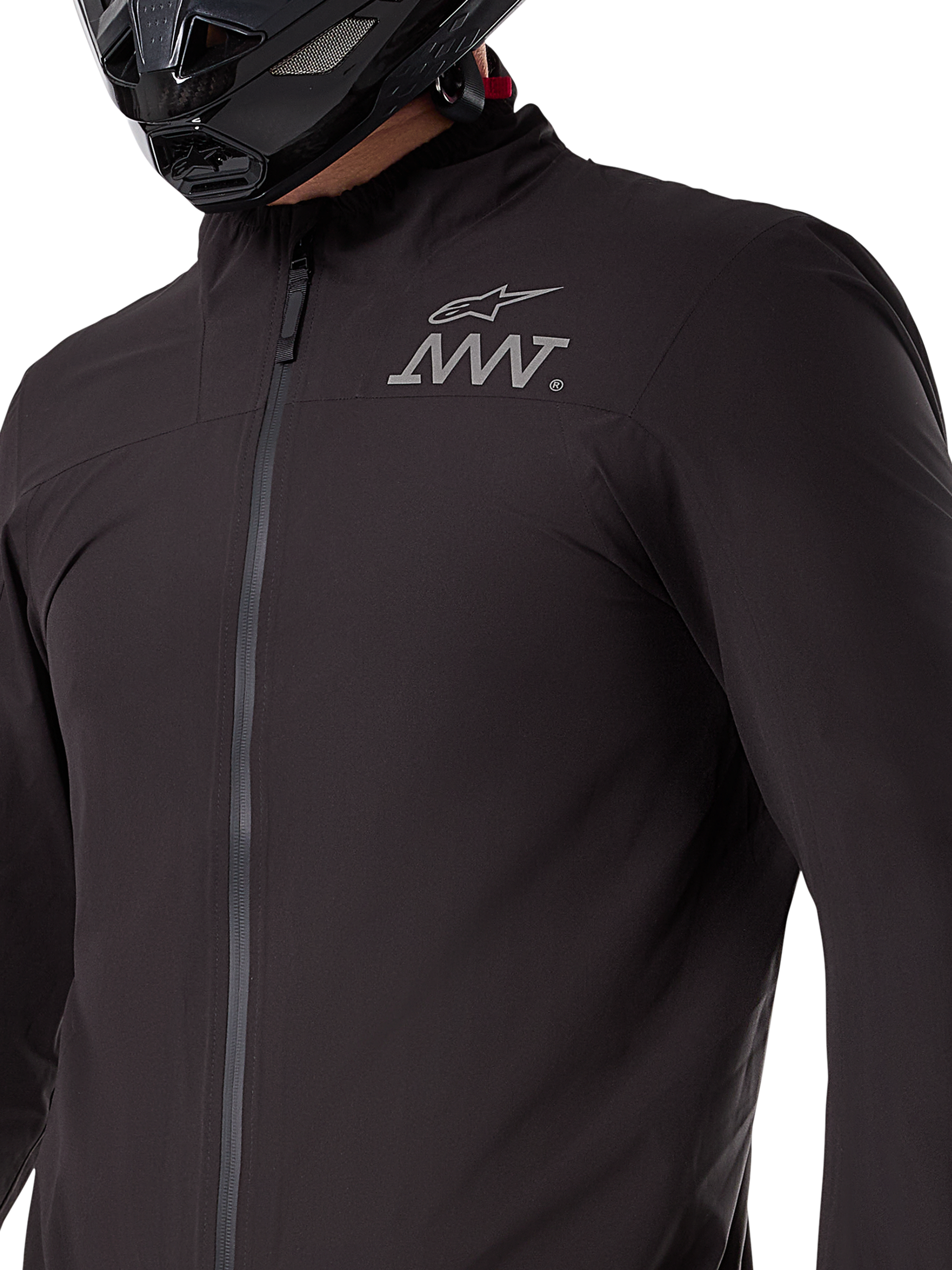 Alpinestars AMT-8 Stretch Drystar® XF Jacket Liner, black waterproof and windproof stretch layer, packable technical garment for adventure motorcycle riding
