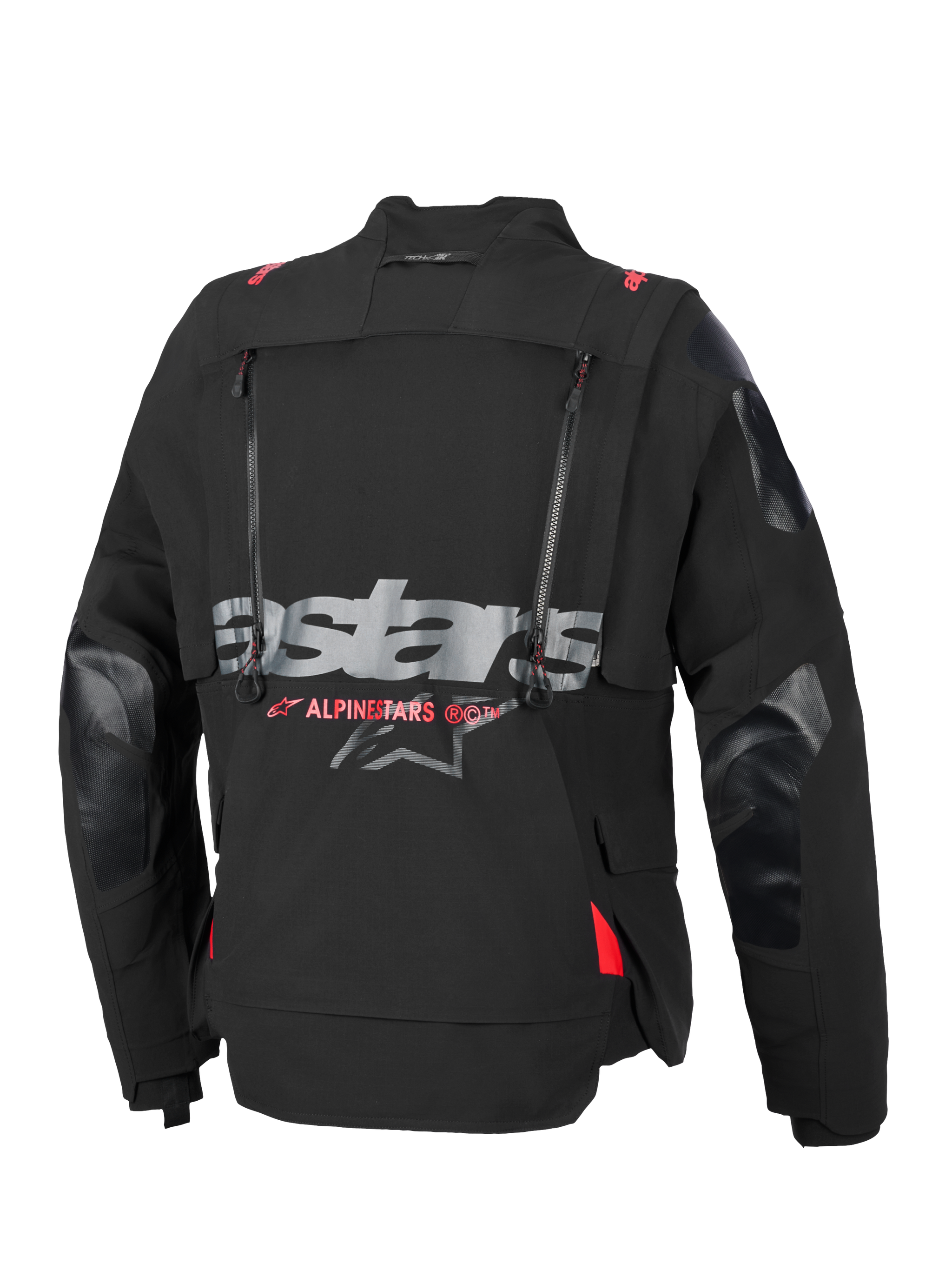 Alpinestars Halo Pro Drystar® XF Laminated Jacket, Adventure Motorcycle Jacket, Black and Dark Shadow, modular 3-layer textile construction with waterproof zippers and ventilation panels, designed for all-terrain touring