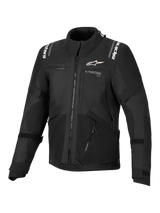 Alpinestars Andes V4 Drystar® Jacket, men's adventure-touring motorcycle jacket, Black, waterproof textile construction with CE-certified protection and reflective detailing