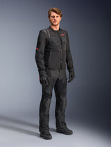 Alpinestars ST-2 Air Jacket in Black, a men's adventure touring motorcycle jacket with ventilated mesh and textile panels.