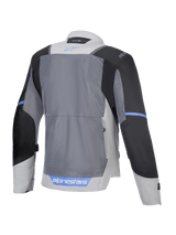 Alpinestars ST-2 Air Jacket, motorcycle touring jacket, back view showing breathable mesh panels, Ice Gray, Dark Gray, and Black, CE Level AA certified, Tech-Air ready