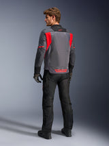 Alpinestars ST-2 Air Jacket for men in Gray and Red, with a mesh back panel for ventilated summer adventure touring.