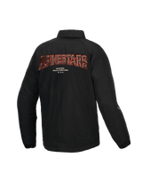 Alpinestars Revved Water Resistant Jacket, Men's Urban Motorcycle Jacket, Black with 3D embroidery on the back, CE Level A certified water-resistant satin coaches jacket