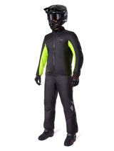 Alpinestars Bogotá Pro Drystar® Jacket liner, men's adventure motorcycle gear, Black and Yellow Fluo, waterproof textile.