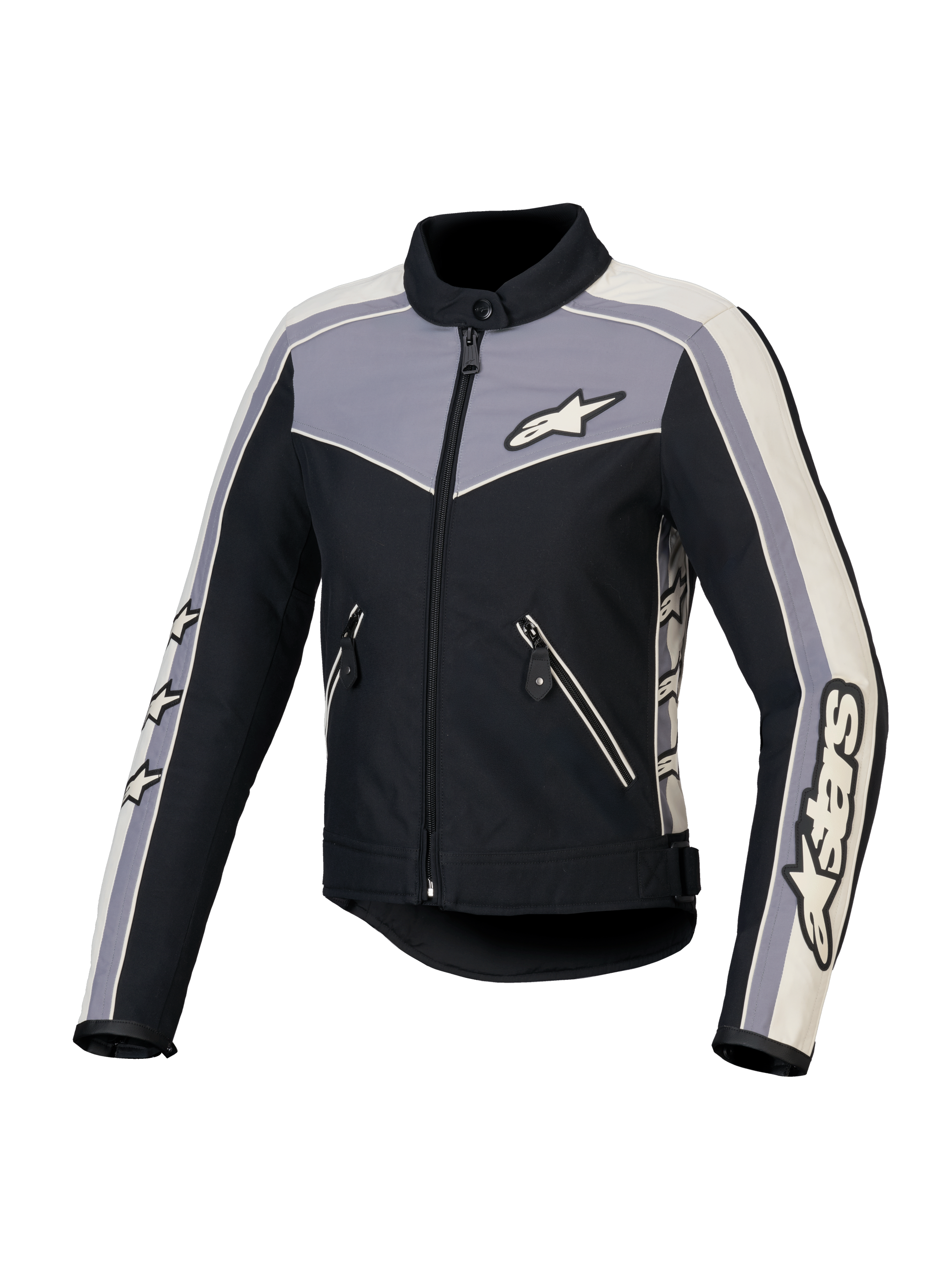 Alpinestars Stella T-Dyno Water Resistant Jacket, Women's Motorcycle Textile Jacket, Black, Dark Gray, and Ecru, CE Certified with water-resistant construction
