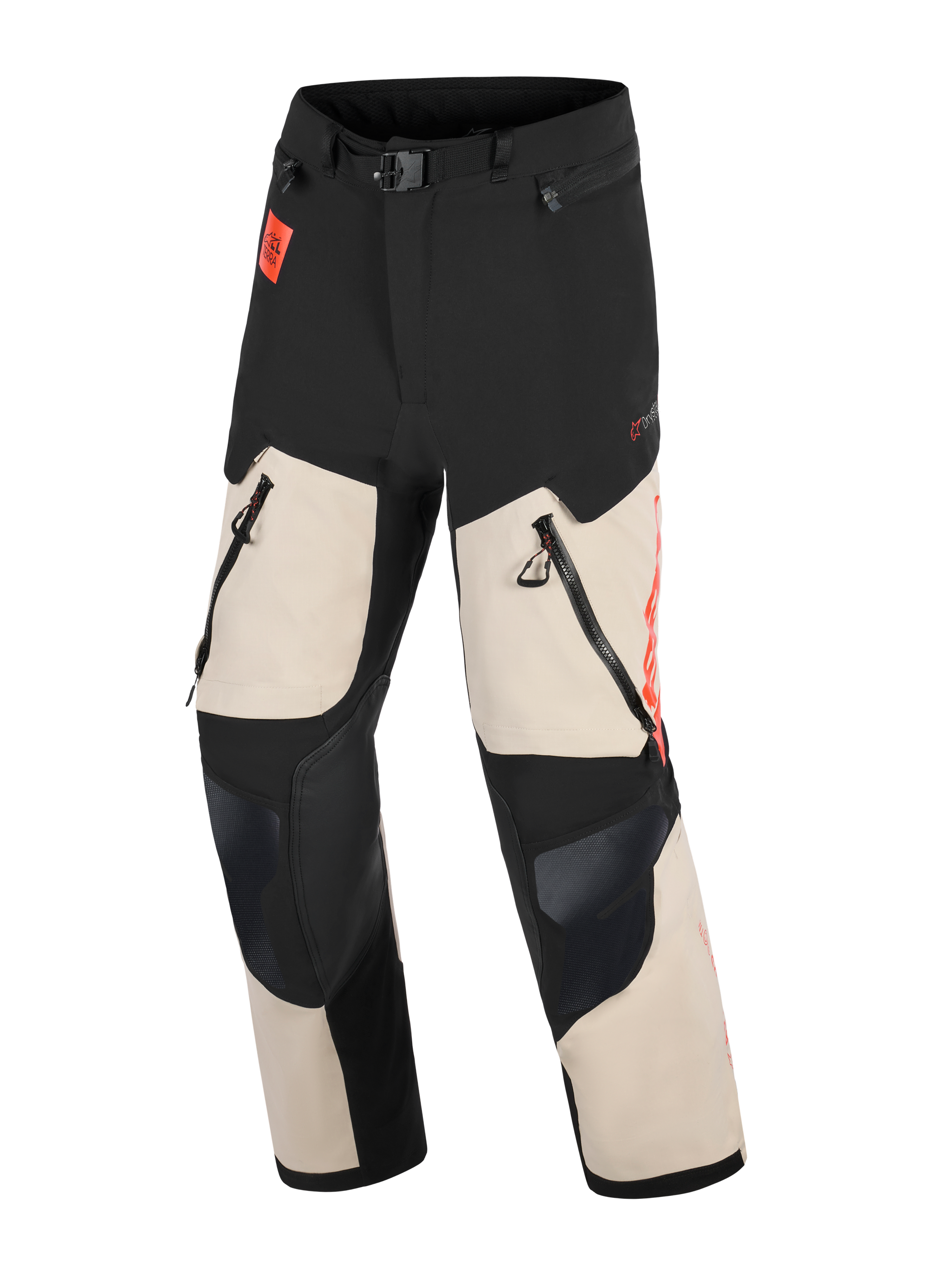 Alpinestars Harok Pro Drystar® XF Laminated Pants, Men's Adventure Motorcycle Pants, Mastic Black and Black, CE Certified AA, waterproof textile riding trousers with direct ventilation and CE Level 2 armor