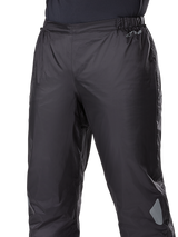 Alpinestars Bogota Pro Drystar motorcycle pants in black, waist and upper-leg detail