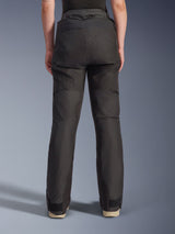 Alpinestars Woman Stella Andes V4 Drystar® Pants, Motorcycle Pants, Black, back view featuring technical textile construction with reinforced panels, adjustable waist and cuffs, and durable design for adventure touring