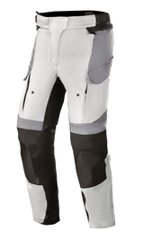 Alpinestars Stella Andes V3 Drystar® Pants, Women's Motorcycle Adventure Touring Pants, Ice Gray and Dark Gray, featuring front zippered vents, cargo pockets, and reinforced knees, designed for all-weather touring