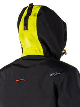Alpinestars Mootant Waterproof Parka, Motorcycle Jacket, Lime Punch Black, modular 3-in-1 design with hood, utilitarian military style, textile material
